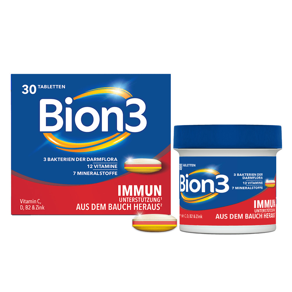 Bion3 Immun tabletten Produktverpackung und Verpackung