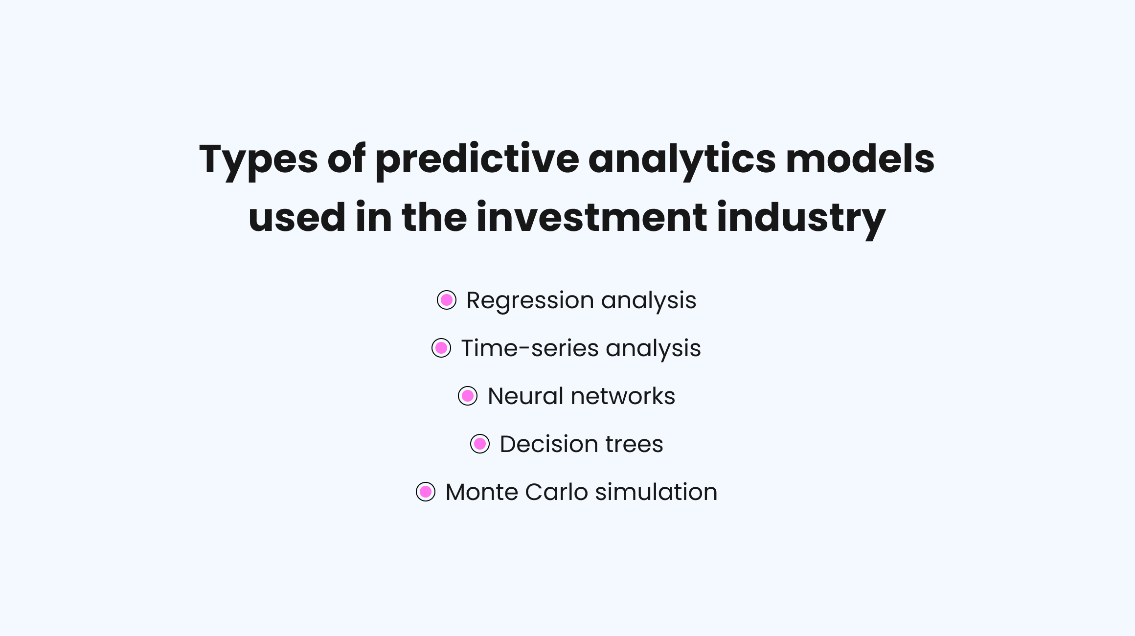 Types of predictive analytics models