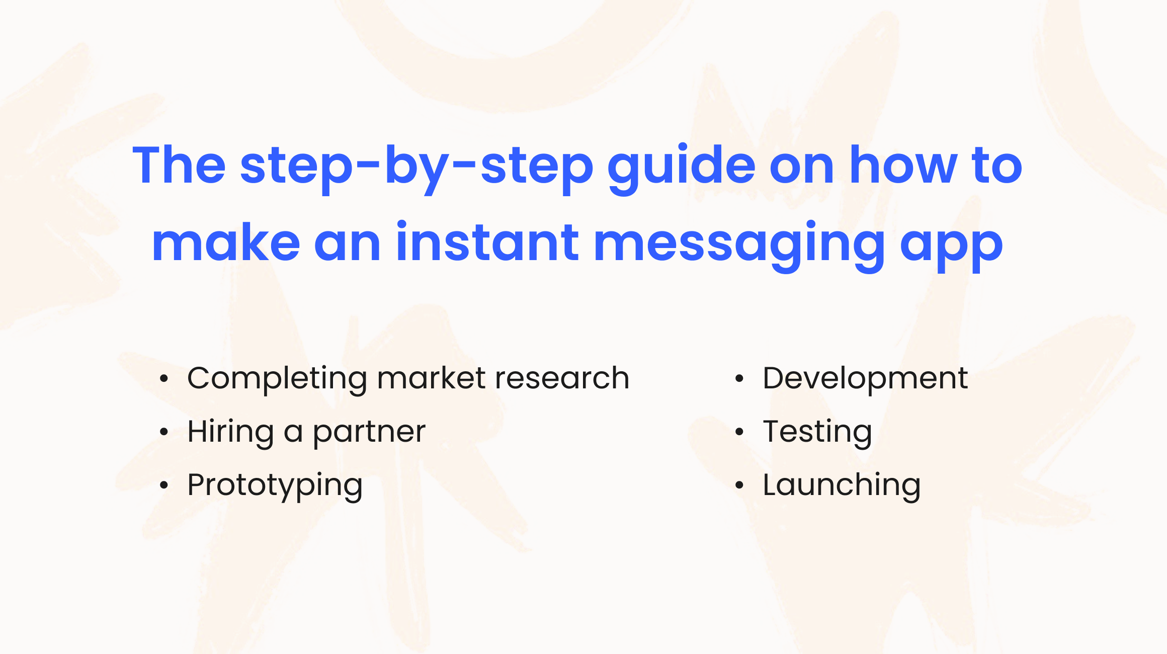 How to create an instant messaging app