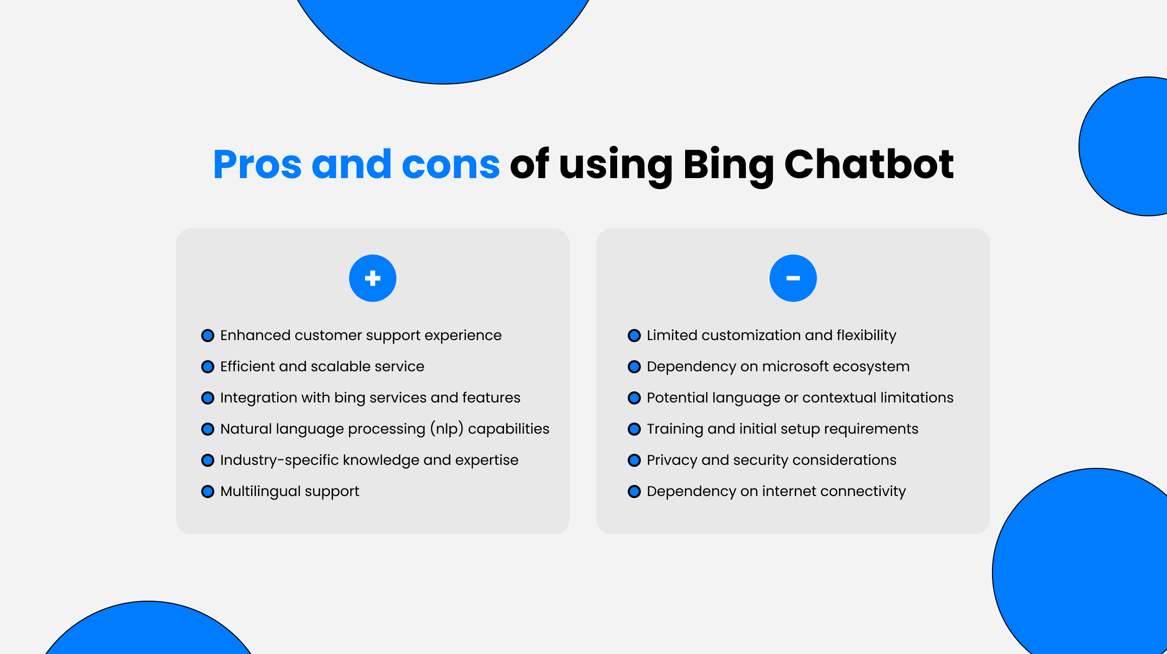 Pros and Cons Using Bing