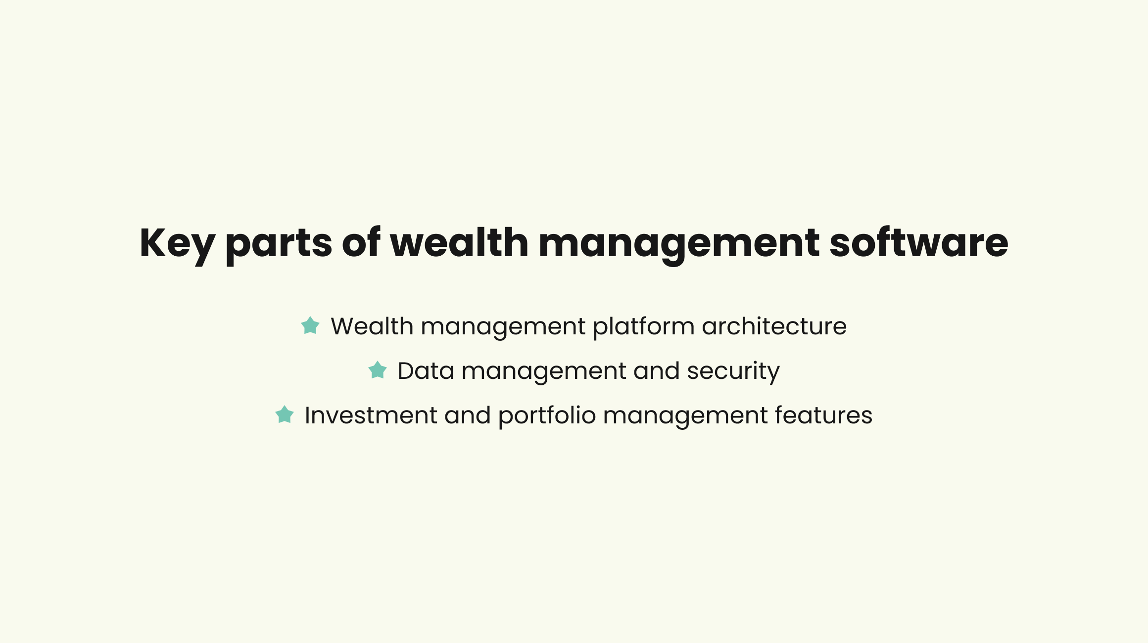 Key components of wealth management software