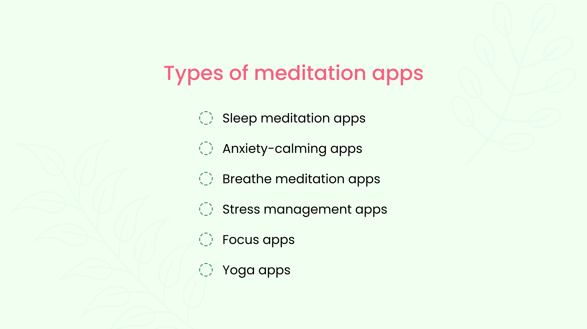 Types of meditation apps 