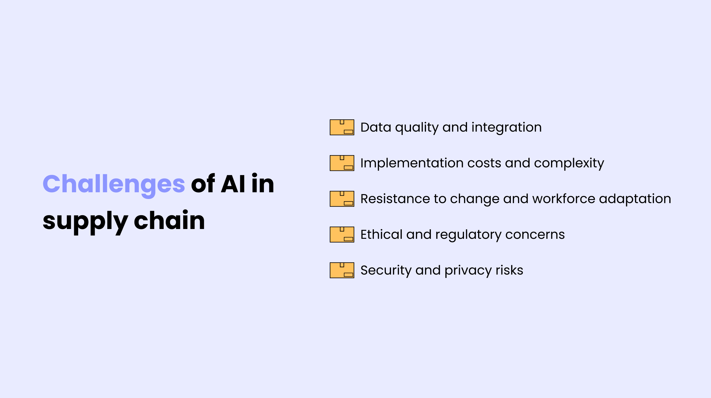 Challenges of AI in Supply Chain