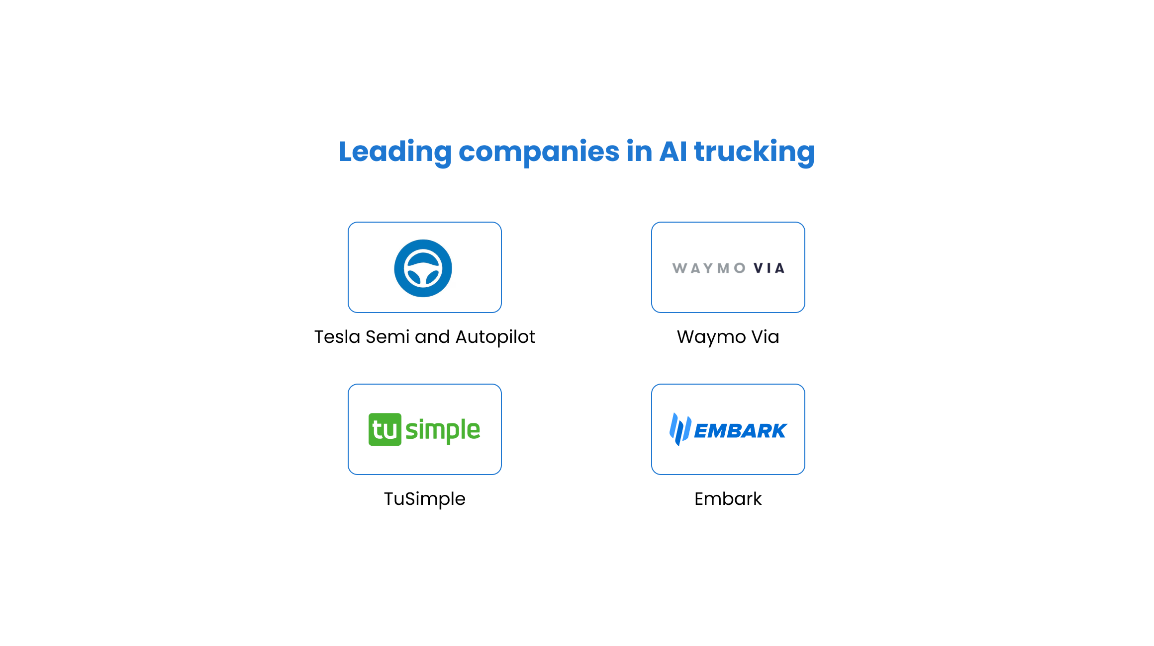 Leading Companies in AI Trucking