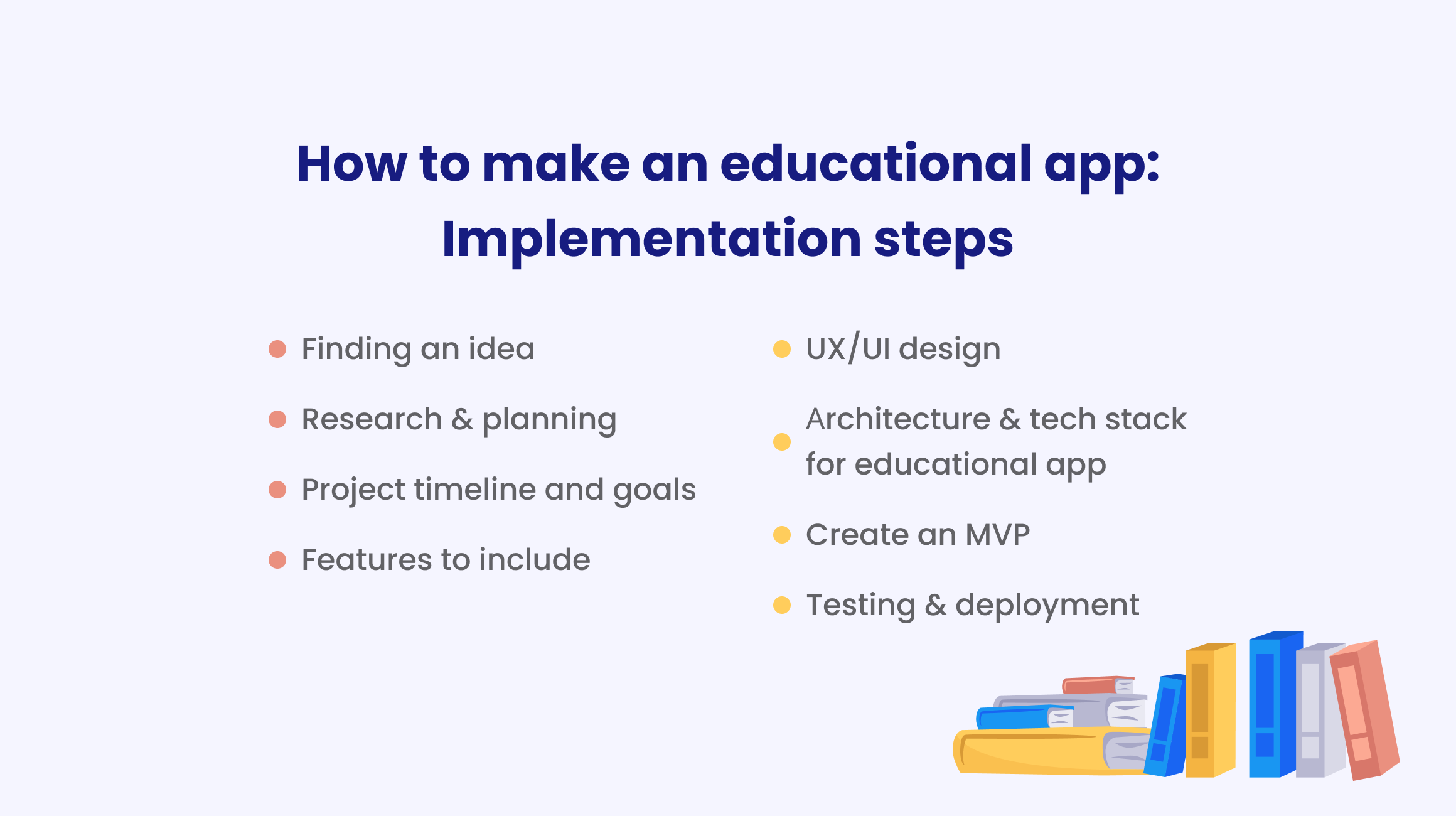 Steps to develop an educational app