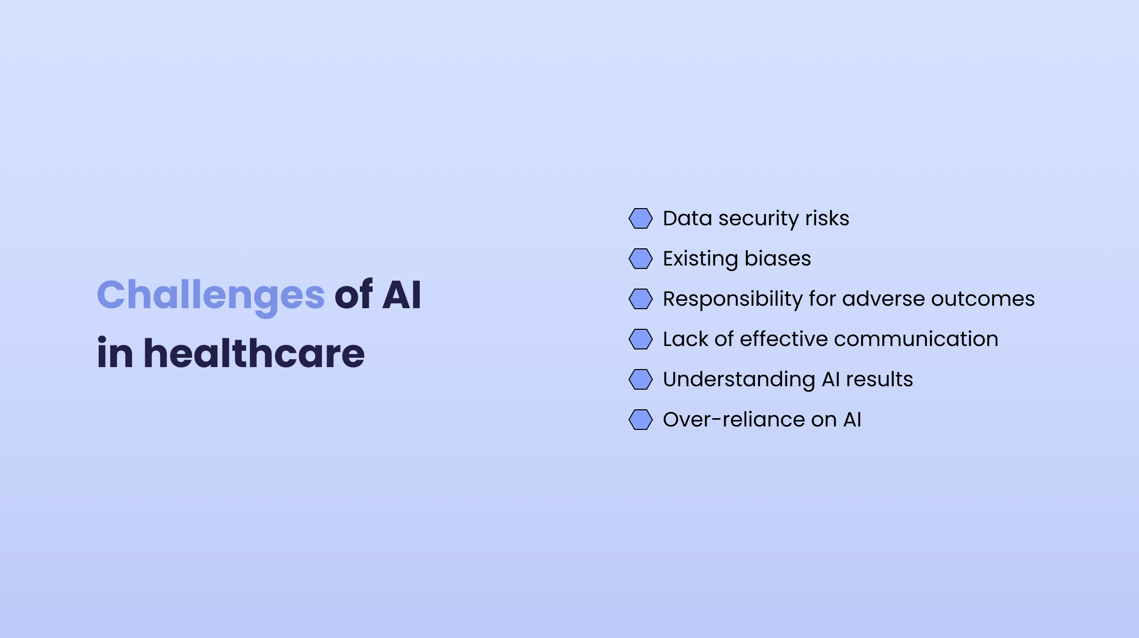 Challenges of AI in Healthcare