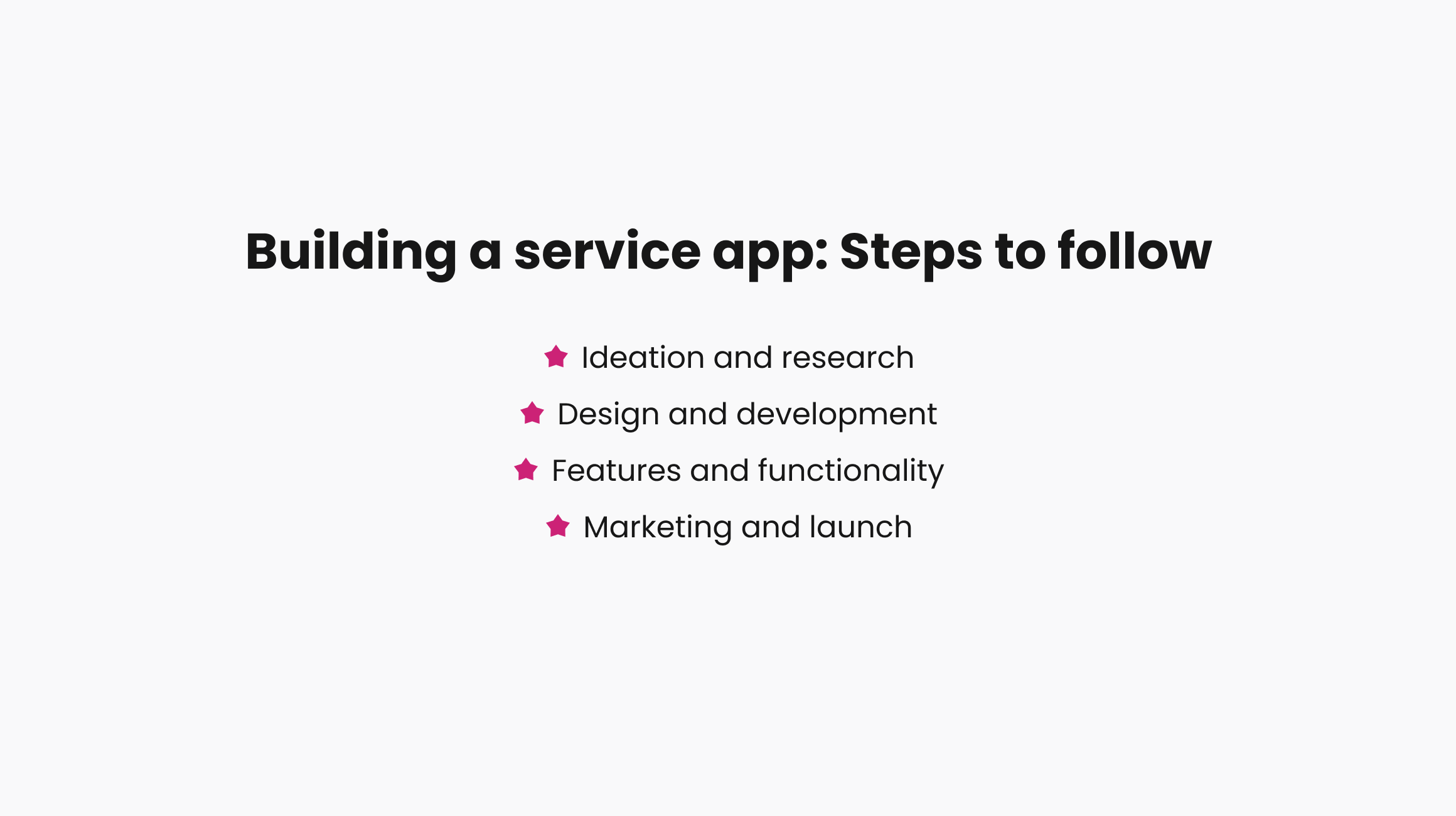 How to build a service app