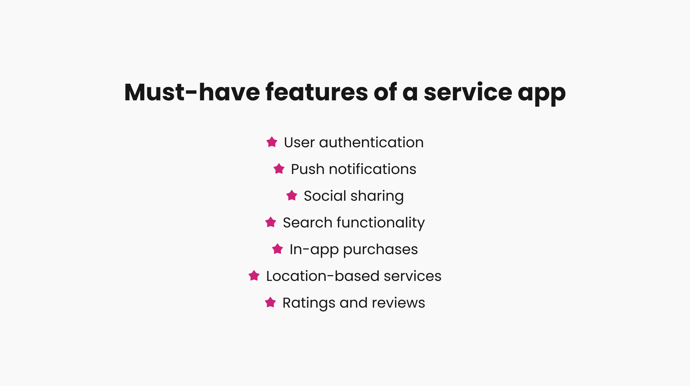 Features and Functionality of a service app