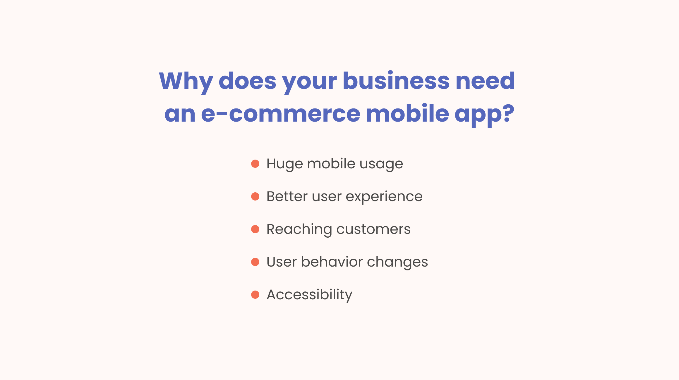 Reasons to create an e-commerce app