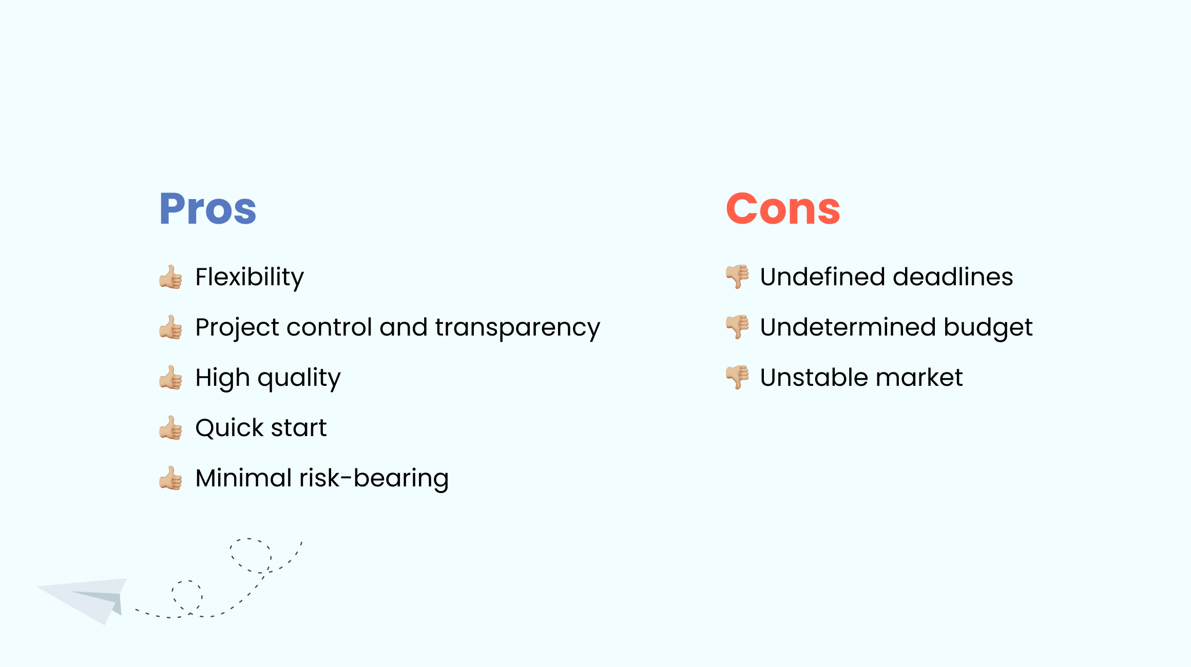 Time and materials pros and cons