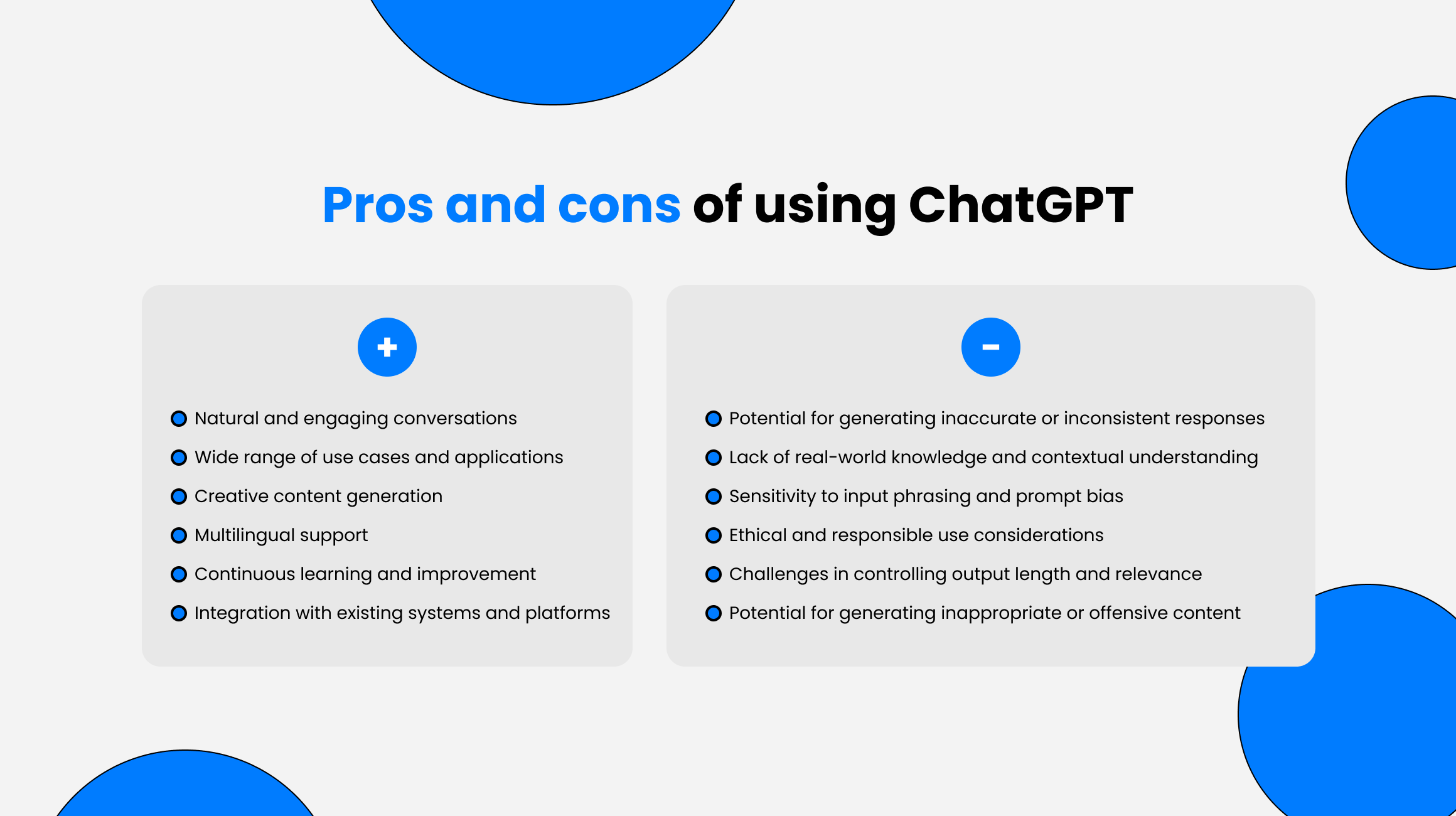 Pros and Cons of ChatGPT