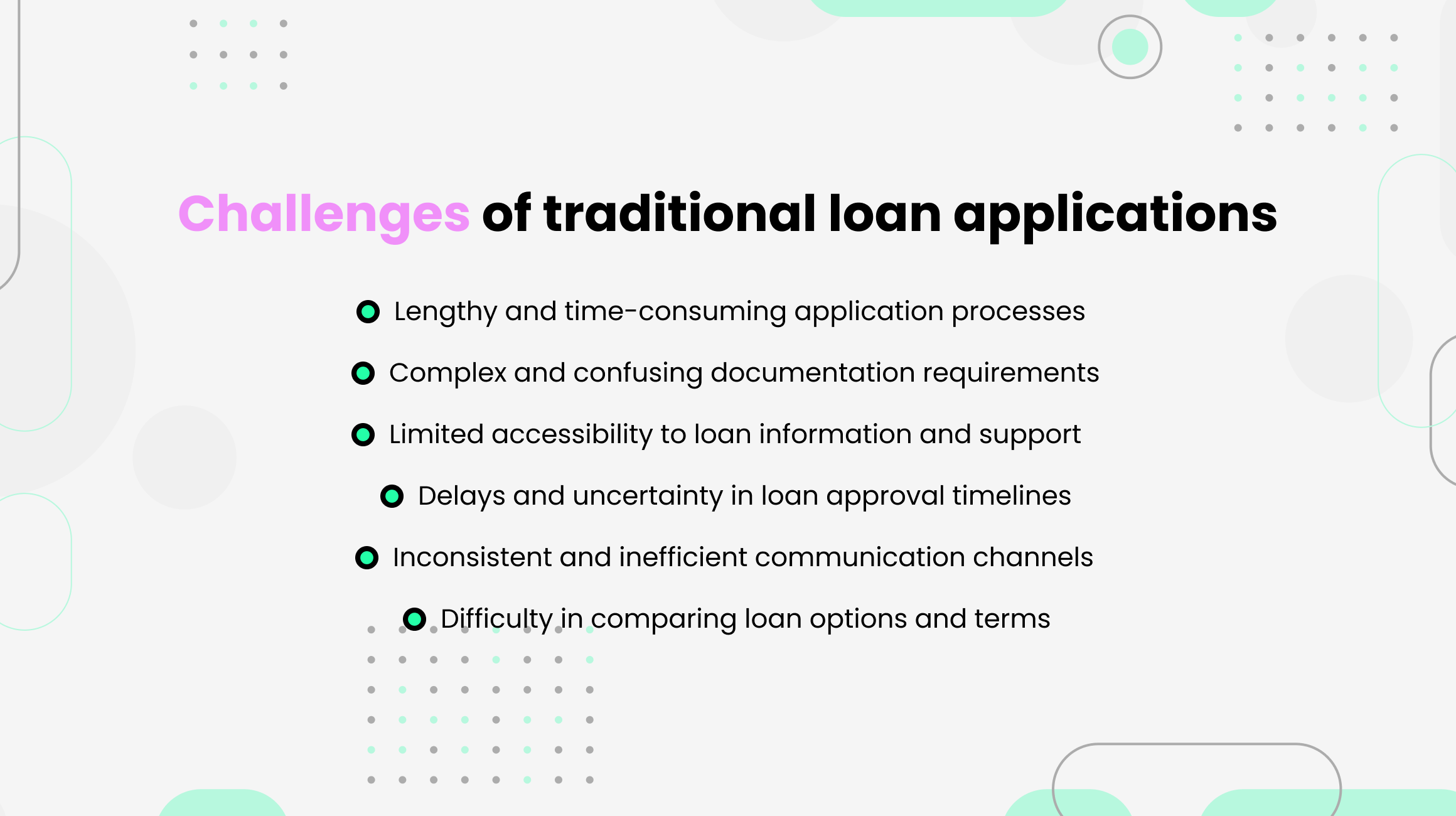 Challenges of Traditional Loan Applications