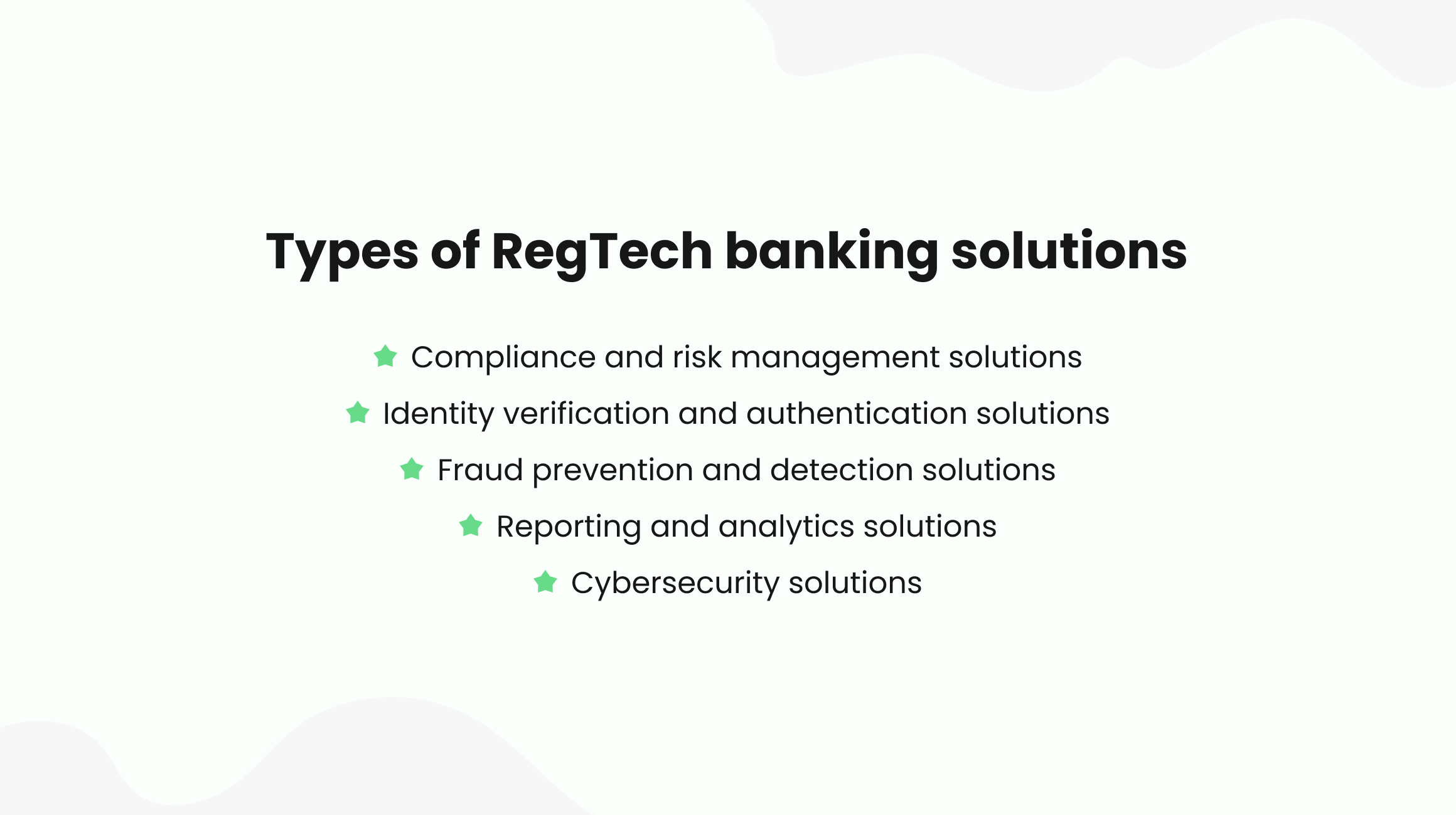 Types of RegTech Solutions for Banks