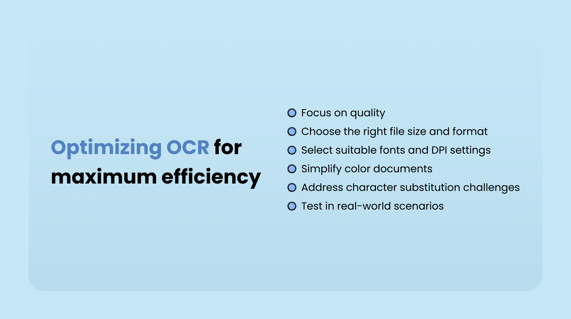 Optimizing OCR for Maximum Efficiency