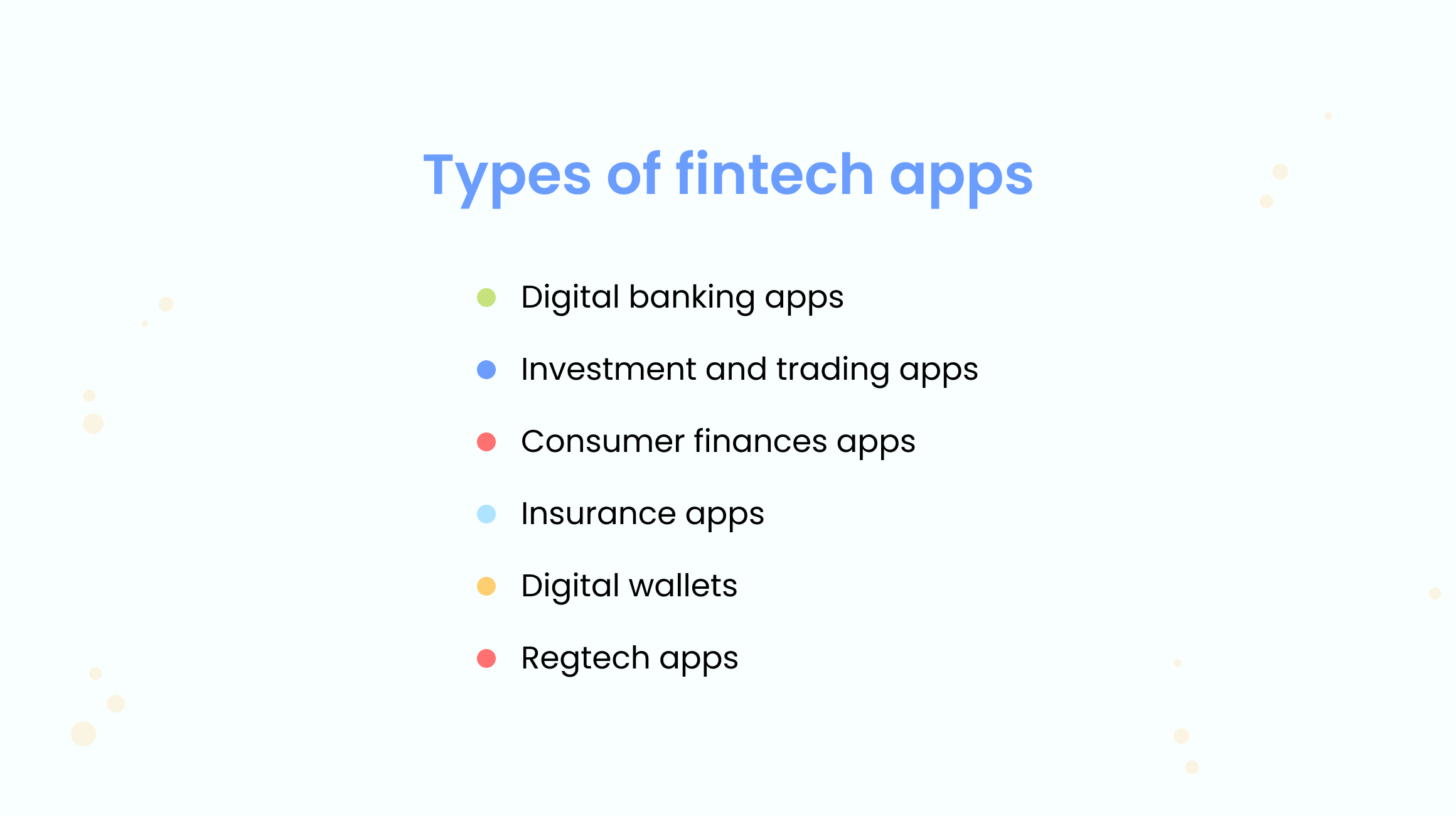 Types of fintech apps 
