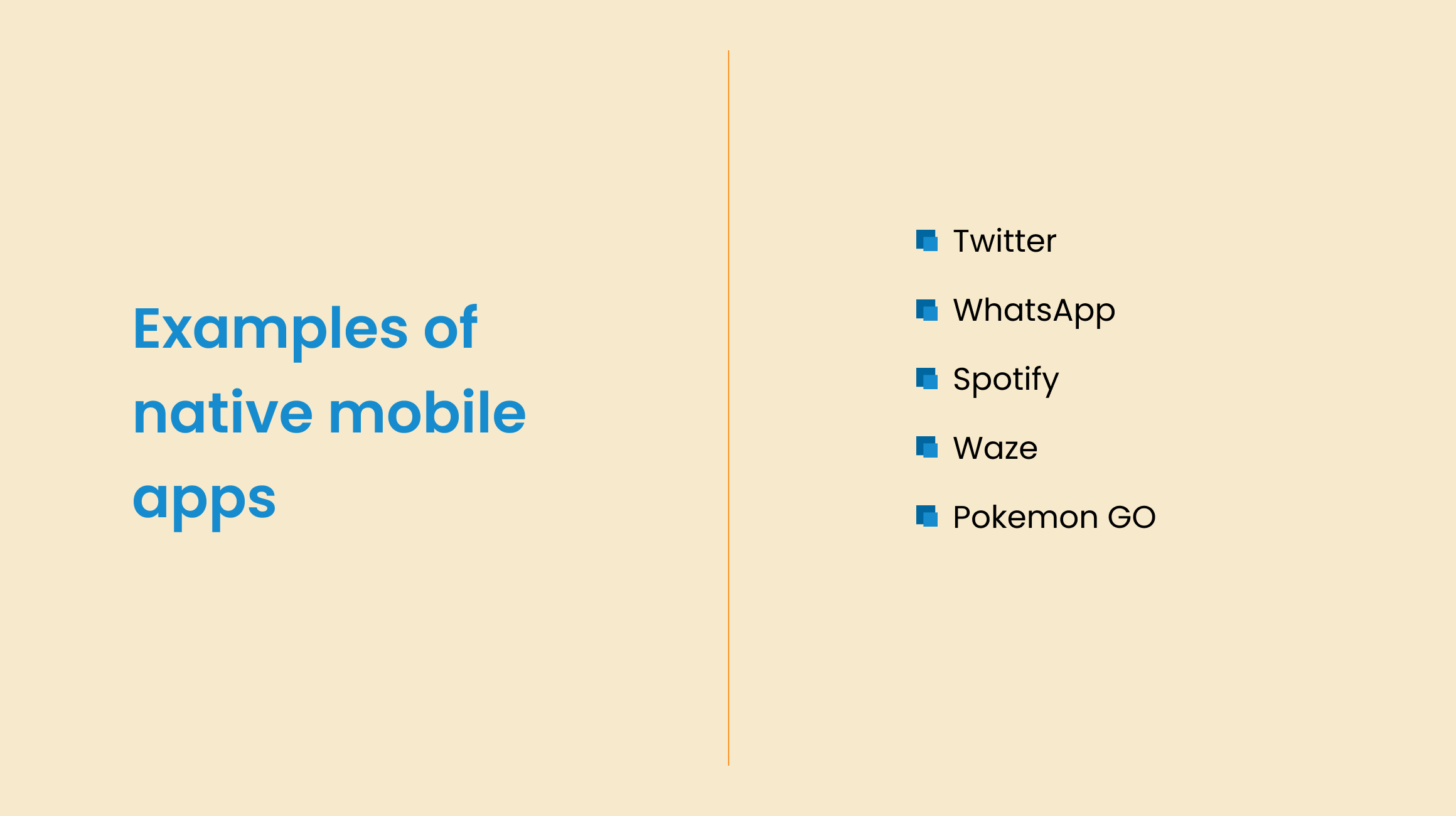 Examples of native mobile apps