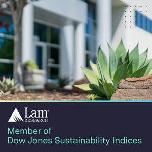 Lam Research named to 2021 North American Dow Jones Sustainability Index