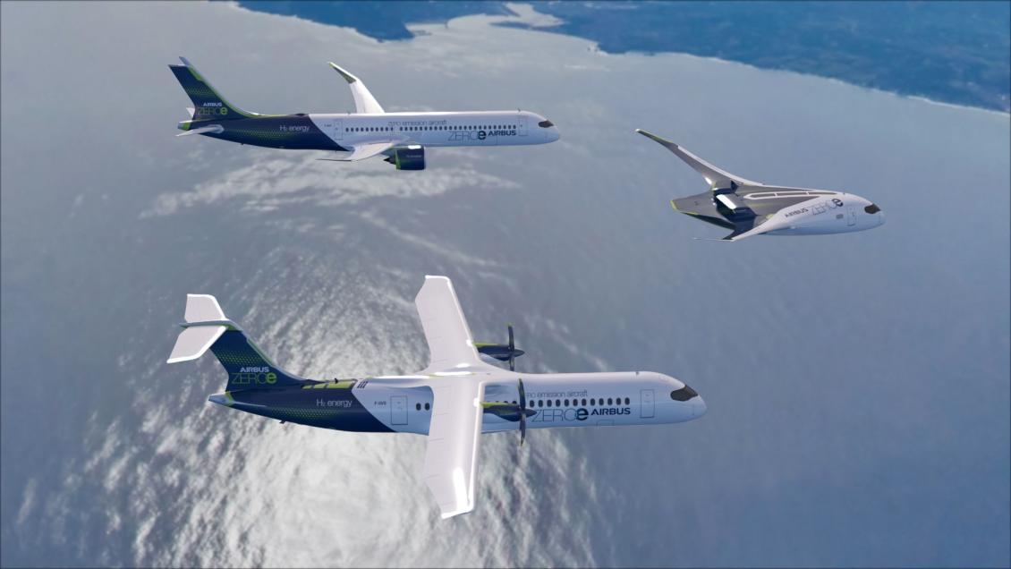 ZEROe Concept Aircraft Formation Flight