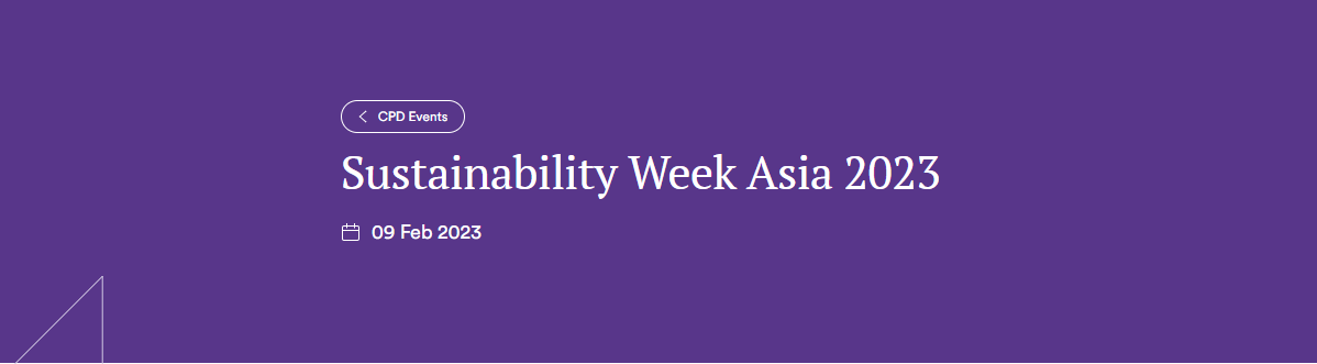 Sustainability Week Asia 2023