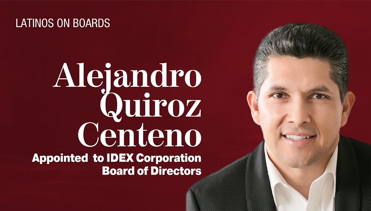Alejandro Quiroz Centeno joins IDEX's board