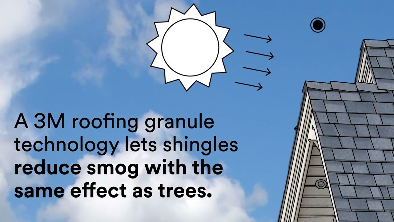 Malarkey Roofing Products shingles with 3M Smog-reducing Granules have a million trees' worth of smog-fighting potential