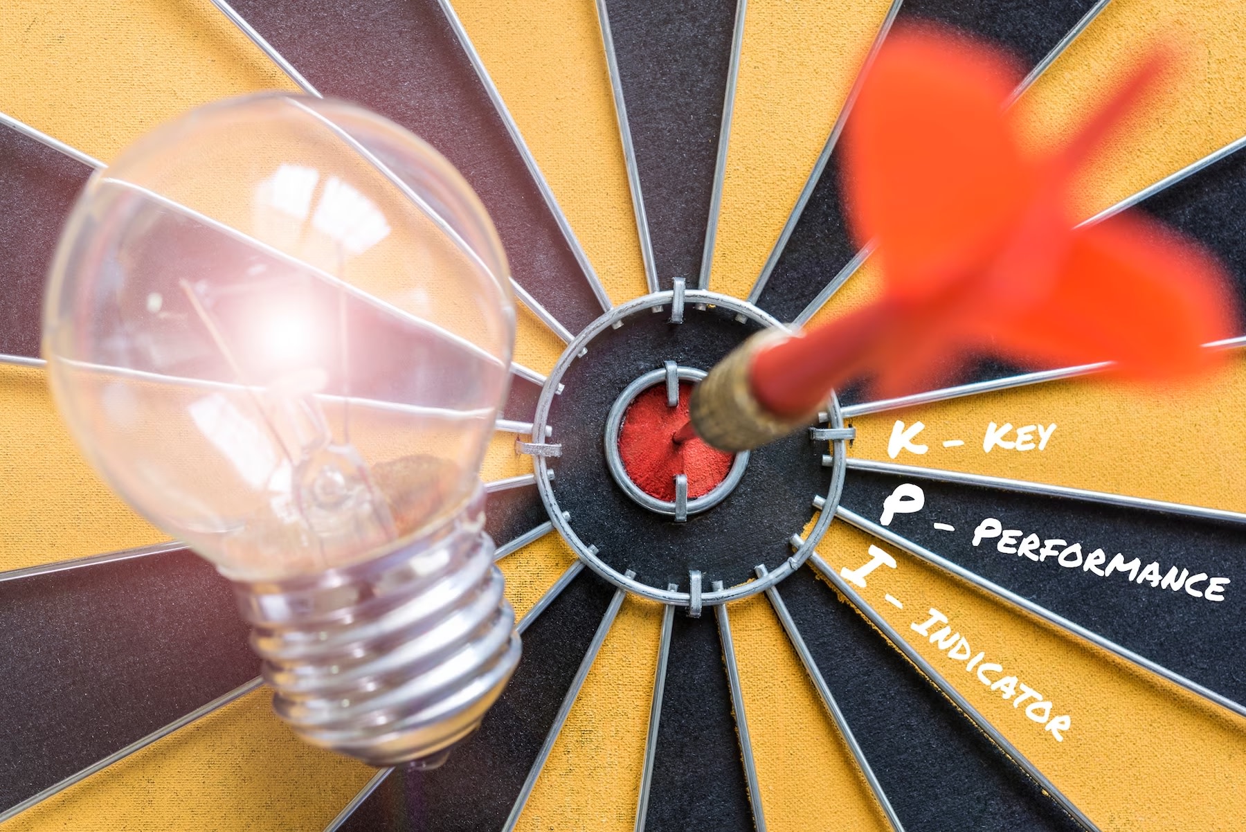 Image of dartboard bullseye with lightbulb indicating ideas