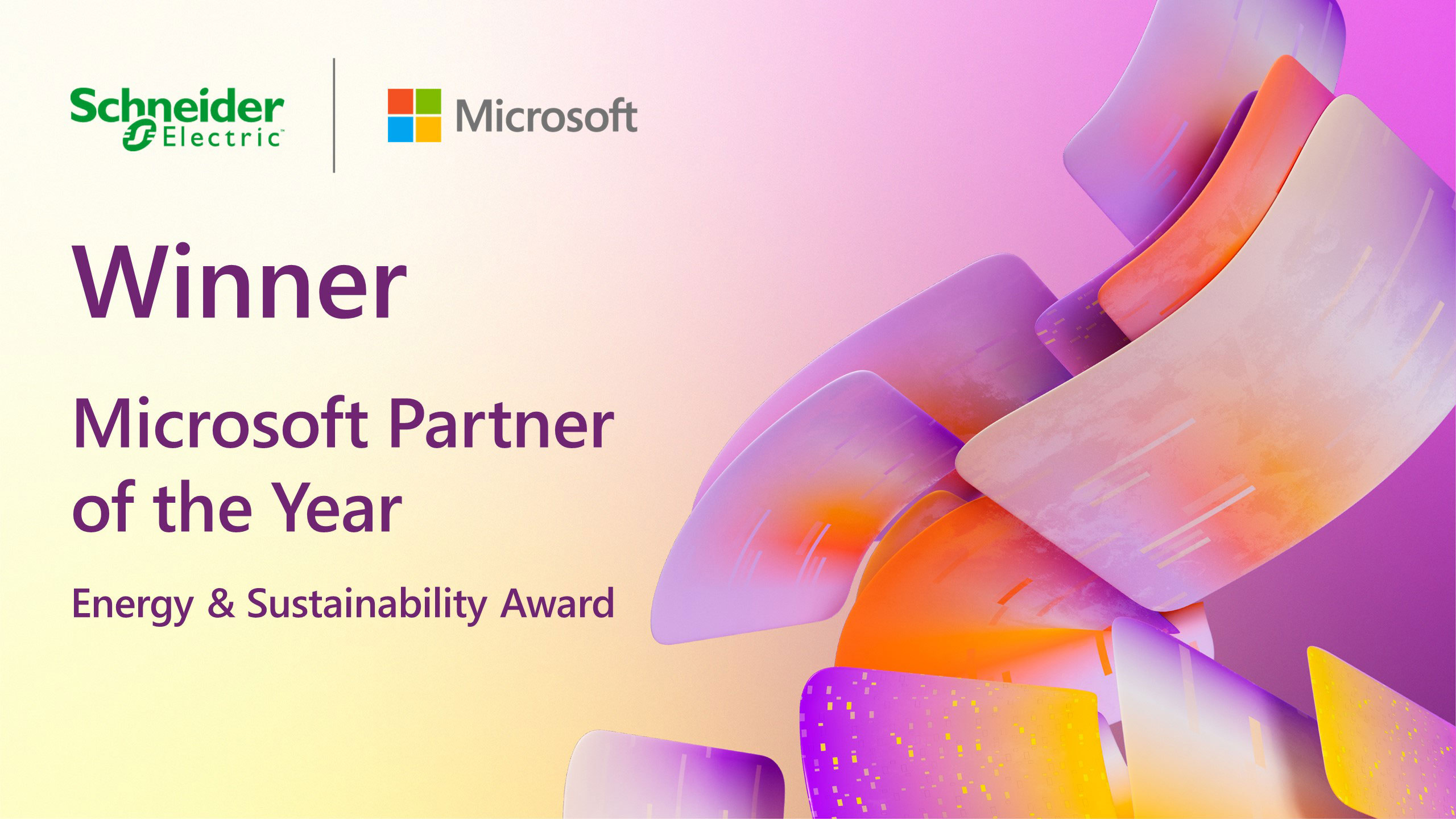 Schneider Electric has been named the Microsoft Energy & Sustainability Partner of the Year for 2022