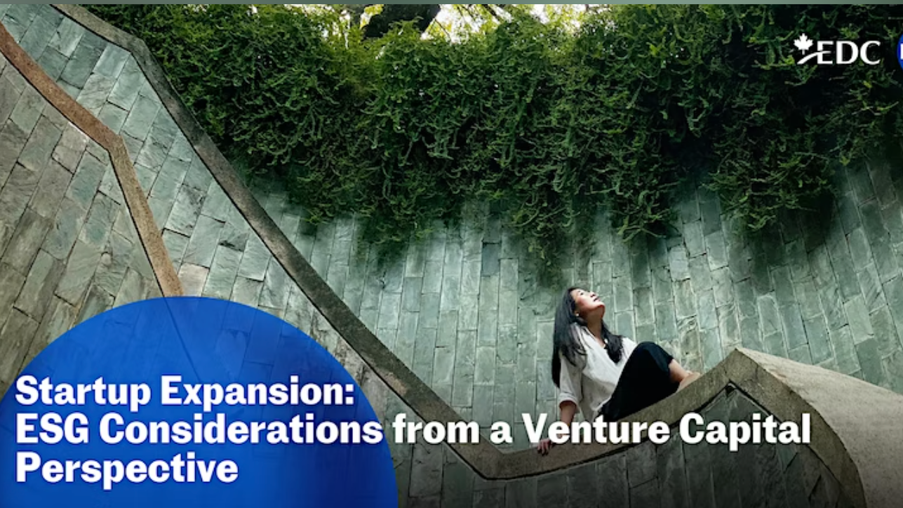 Join Startup Expansion ESG considerations from a venture capital