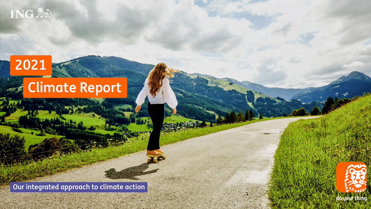 The first integrated climate report is published by ING