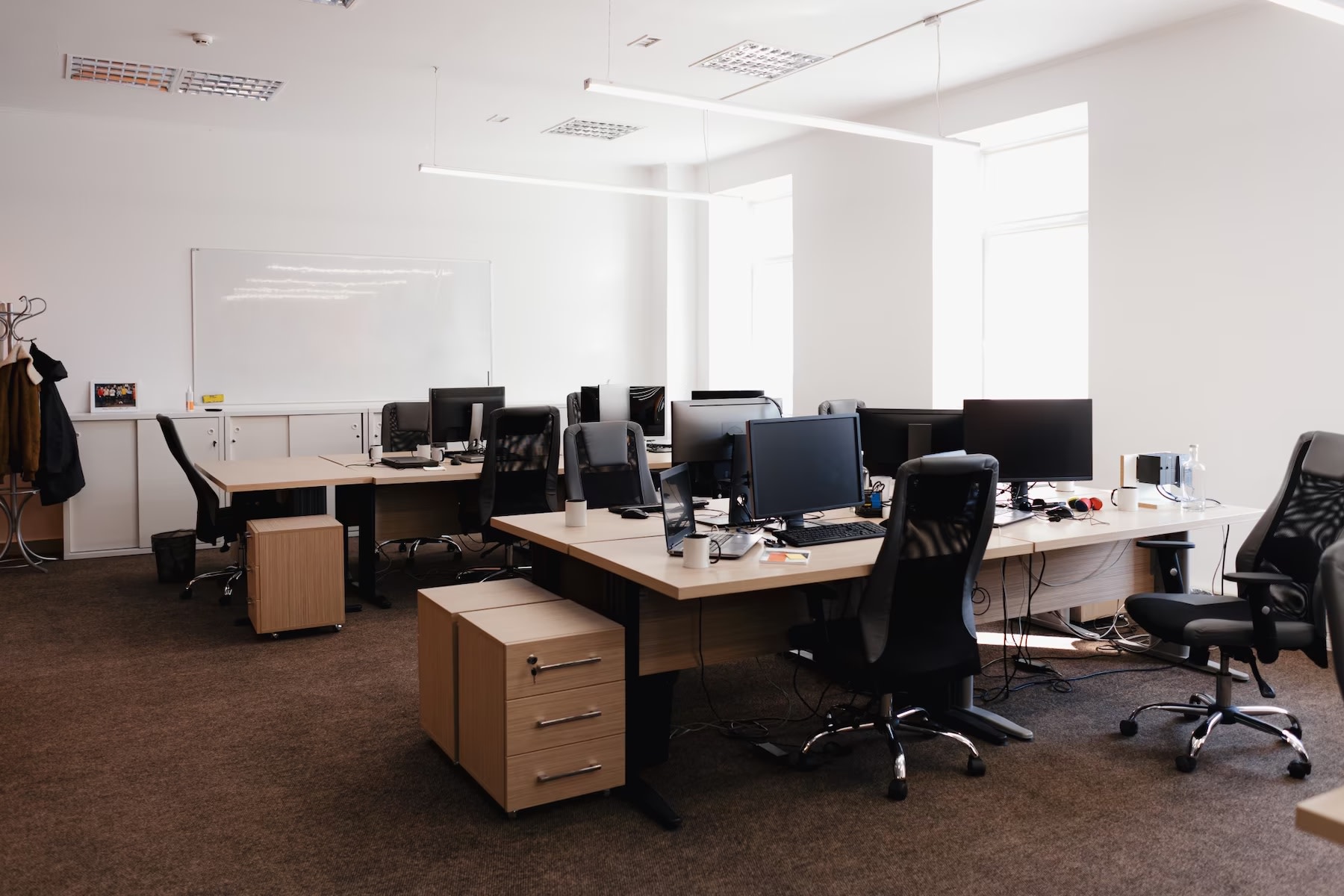 Image of modern office space without people