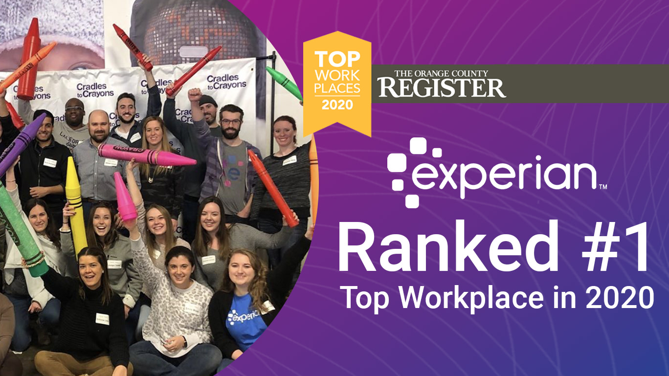 Orange County Register ranks Experian North America #1 Top Workplace for second year