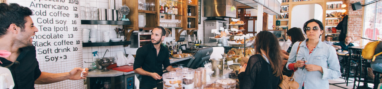 Busy coffee shop