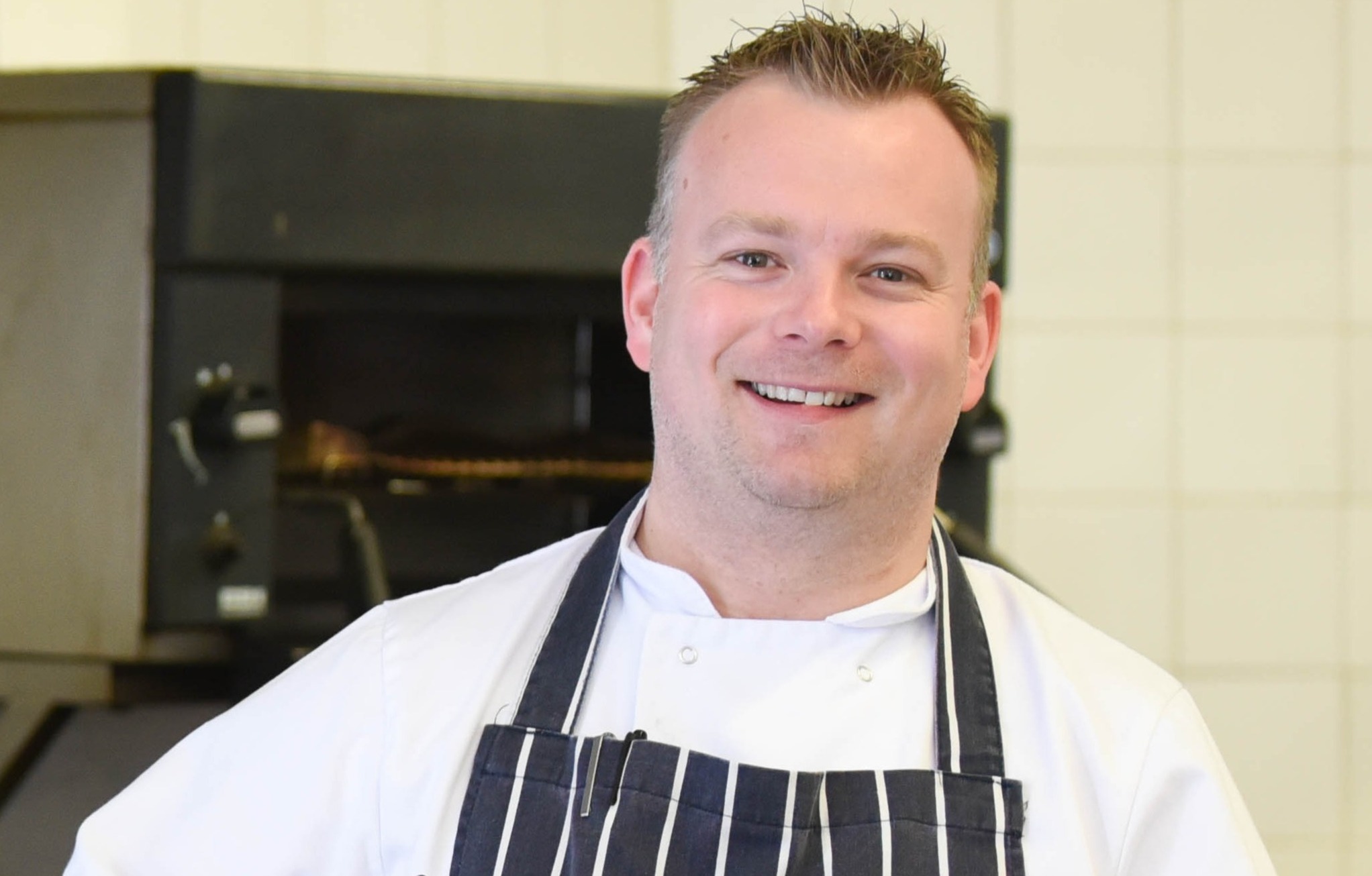 Chef prepping food at Ruthin Castle Hotel