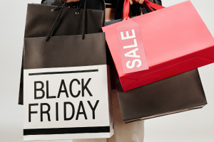 Black friday shopping bags