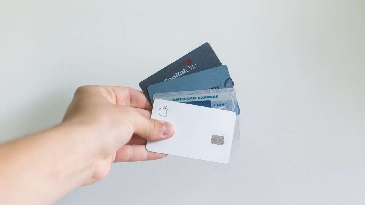 a selection of debit and credit cards