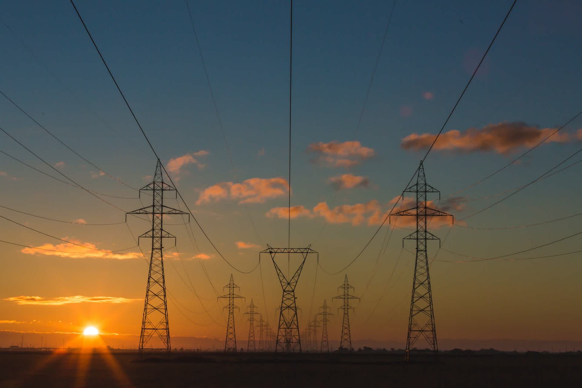 Electricity pylons