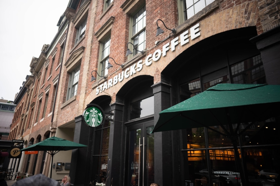 Starbucks coffee shop front 