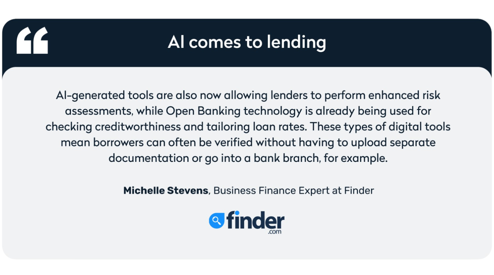 AI comes to lending