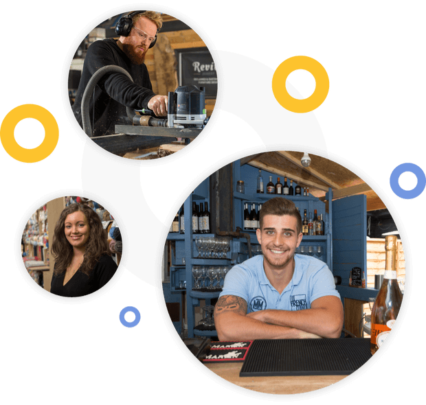 Photos of Funding Options' customers