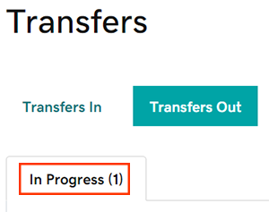 select the transfers out button