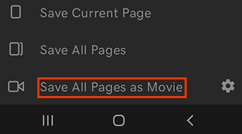 Save as a movie in Android