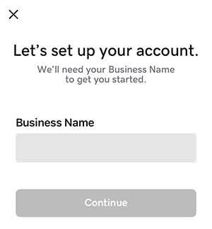 Enter business name