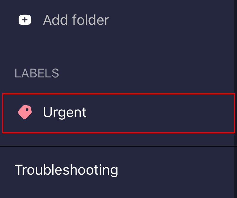 Menu paling kiri terbuka dengan label contoh yang disorot.