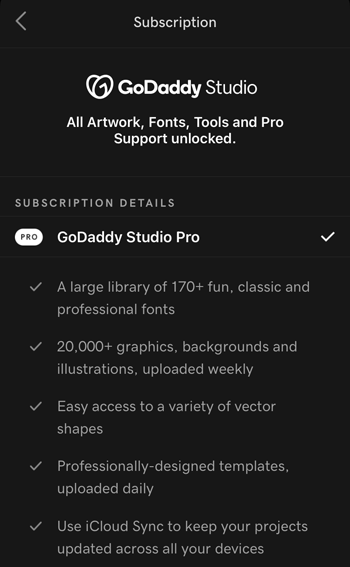 Studio subscription status in iOS