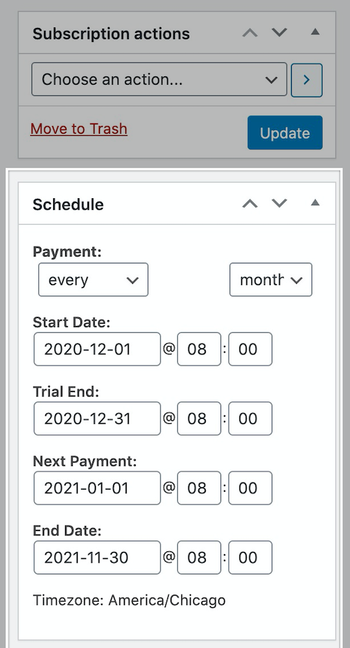 Konfigurer en faktureringsplan for Subscriptions