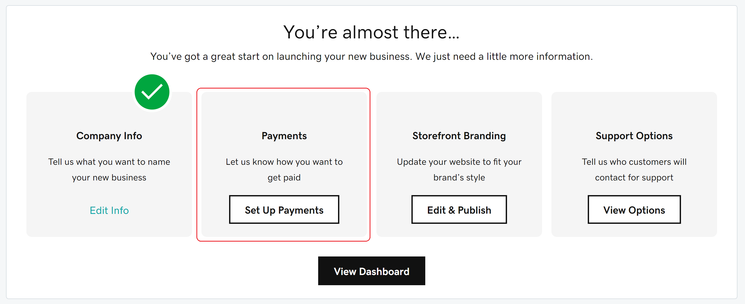 payments button