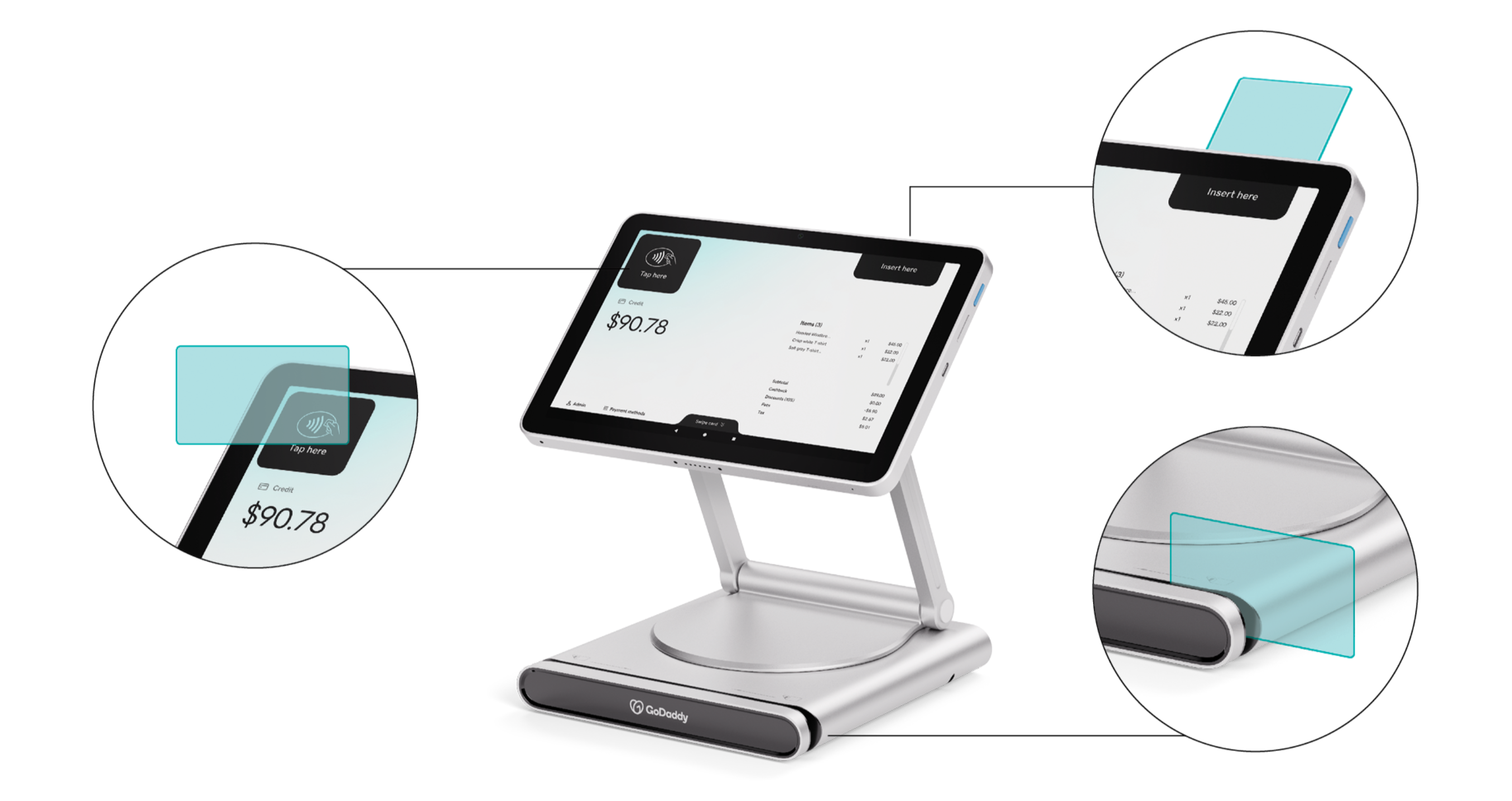 Smart Terminal Pro card reader areas