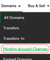 view pending account changes