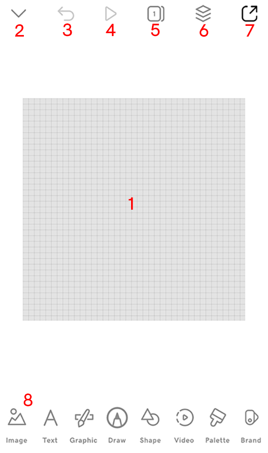 Editing canvas in mobile view