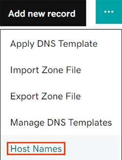 select secondary dns